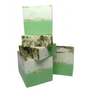 Savon artisanal base glycérine huile de coco saponifié à froid - Menthe +/- 100Gr