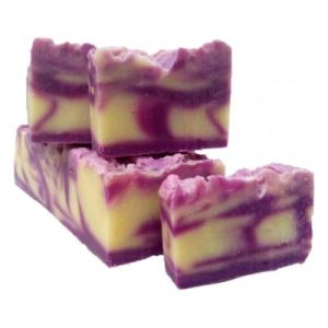 Savon artisanal base huile d'olive et de coco saponifié à froid Lavande - +/- 100Gr